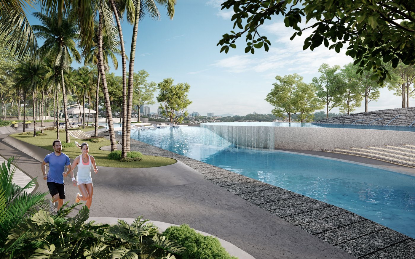 Artist's impression of the walkway path through the grounds