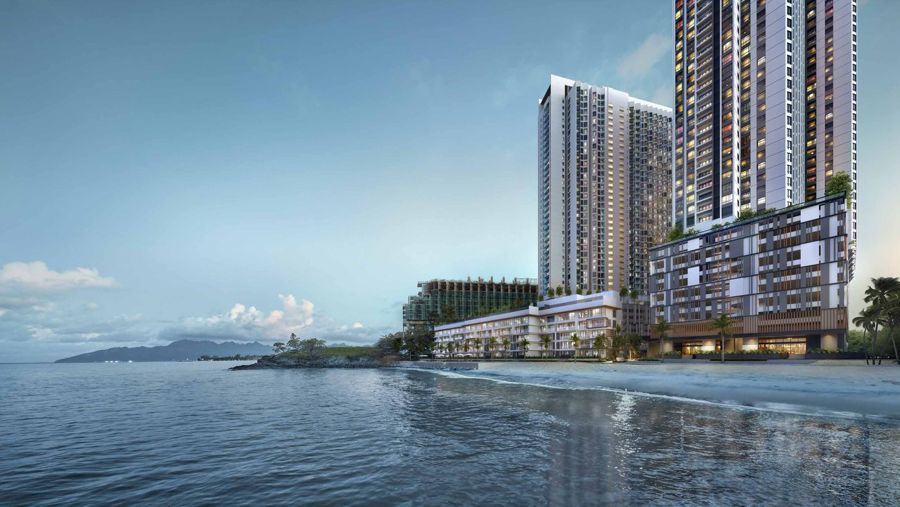 Clarissa Serviced Suites beachfront render, Pantai Cenang Langkawi