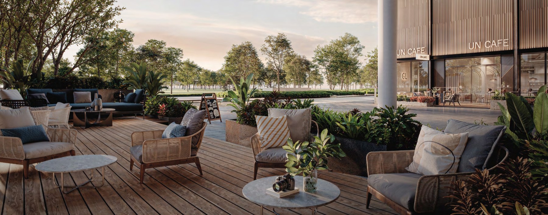 Artist's impression of Parkside Boulevard, the ground floor retail and dining street